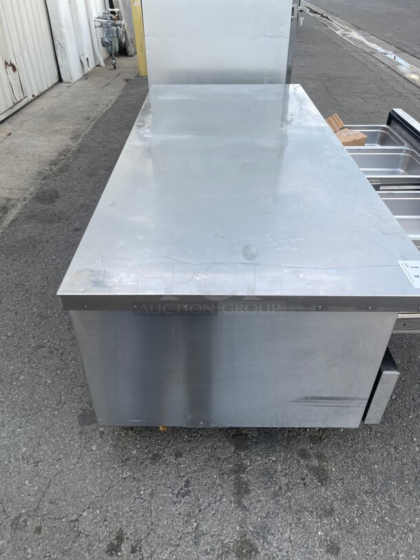 Late Model! Atosa USA MGF8453GR 72 inch 4 Drawers Refrigerated Chef Base with Extended Top, 12.1 cu. ft. 115 Volt Tested and Working! 72x32x27 - Image 8 of 8