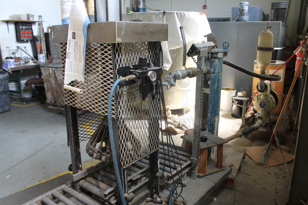 Metal Flat Cart on Commercial Casters w/ Siltec Electronic Weighing Scale. - Image 9 of 11