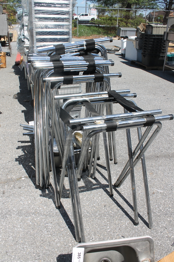 8 Metal Serving Tray Stands. 8 Times Your Bid!