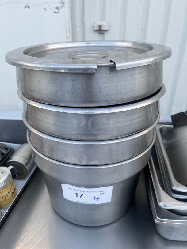 Commercial Stainless Steel Containers NSF 11x11x9  - Image 2 of 7