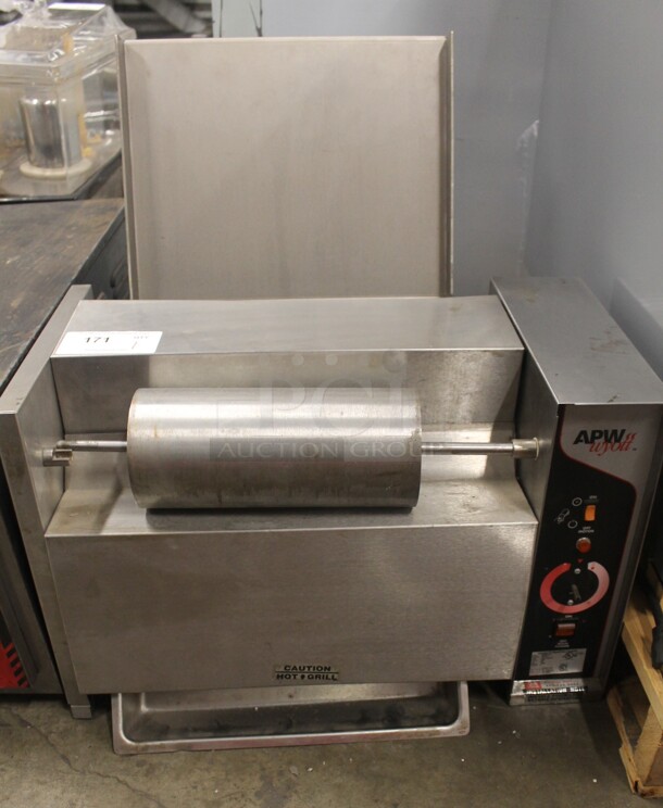 APW Wyott M-95-3 Stainless Steel Commercial Countertop Vertical Bun Grill Toaster. 208 Volts, 1 Phase.  - Image 1 of 5