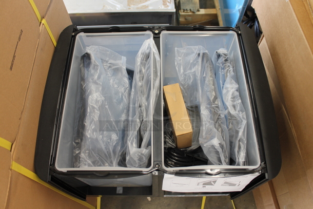 BRAND NEW SCRATCH AND DENT! 2021 Crathco C-2D-16 Metal Commercial Countertop 2 Hopper Refrigerated Beverage Machine. Stock Picture Used as Gallery. 115 Volts, 1 Phase.  - Image 5 of 6