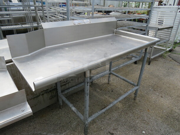 One Stainless Steel Right Side Dishwasher Table. 60X31X45 - Image 1 of 1