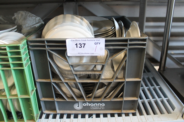 ALL ONE MONEY! Lot of Ceramic Plates in Crate - Image 1 of 4
