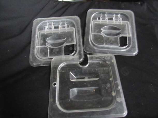 1/6 Size Cambro Food Storage Flip Lid. 3XBID