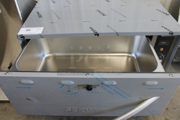 BRAND NEW SCRATCH AND DENT! 2022 ServIt 423WDSFS1 Stainless Steel Commercial Countertop Single Drawer Warming Drawer. 120 Volts, 1 Phase. Tested and Working! - Image 3 of 4