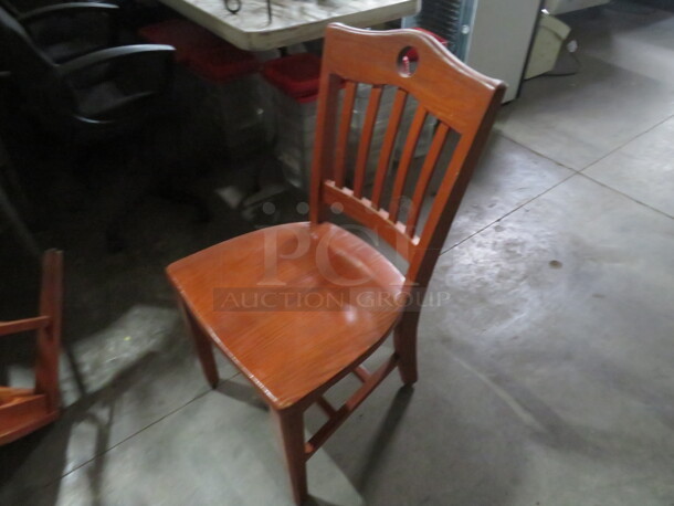 Solid Wood Chair. 2XBID - Image 2 of 2