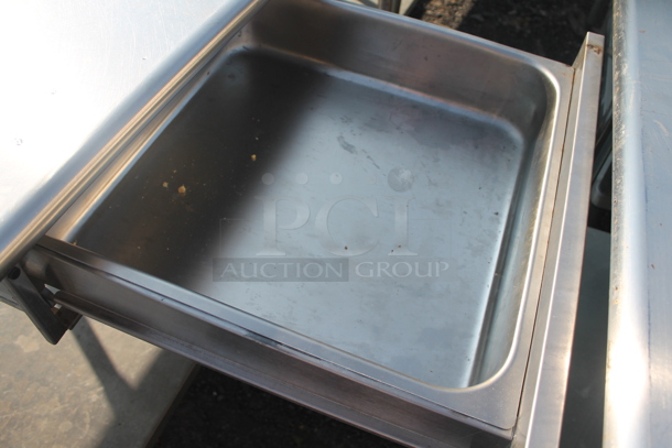 Advance Tabco SHD-2020 Stainless Steel Commercial Table w/ Back Splash, Drawer and Under Shelf.  - Image 4 of 5