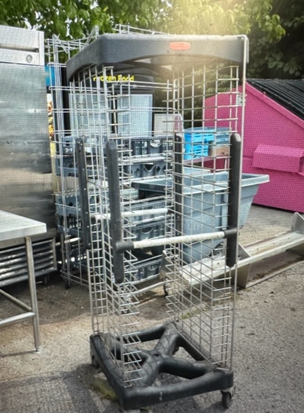 One Rubbermaid Speed Rack On Casters.  23X28X69 - Image 1 of 2