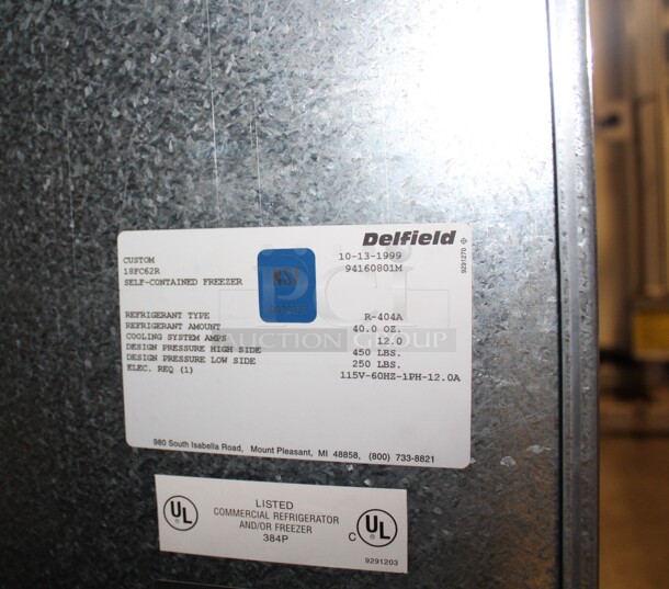 NEW! Delfield Custom Made 2 Door Worktop Freezer On Casters. 67x31x36. 115V/60Hz. Working When Pulled!  - Image 4 of 8