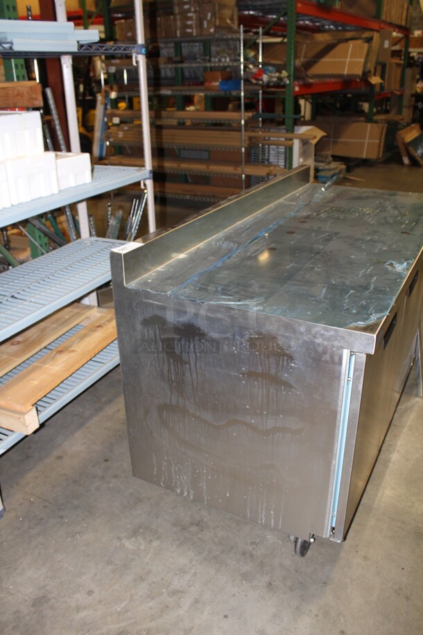 NEW! Delfield Custom Made 2 Door Worktop Freezer On Casters. 67x31x36. 115V/60Hz. Working When Pulled!  - Image 8 of 8