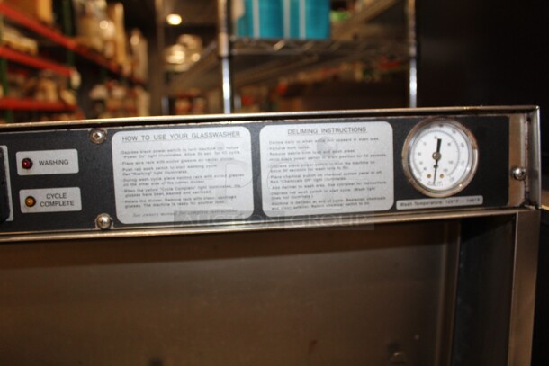 WOW! Commercial Stainless Steel Glass Washer. 24x24x34. 120V/60 Hz. Working When Pulled!  - Image 2 of 4