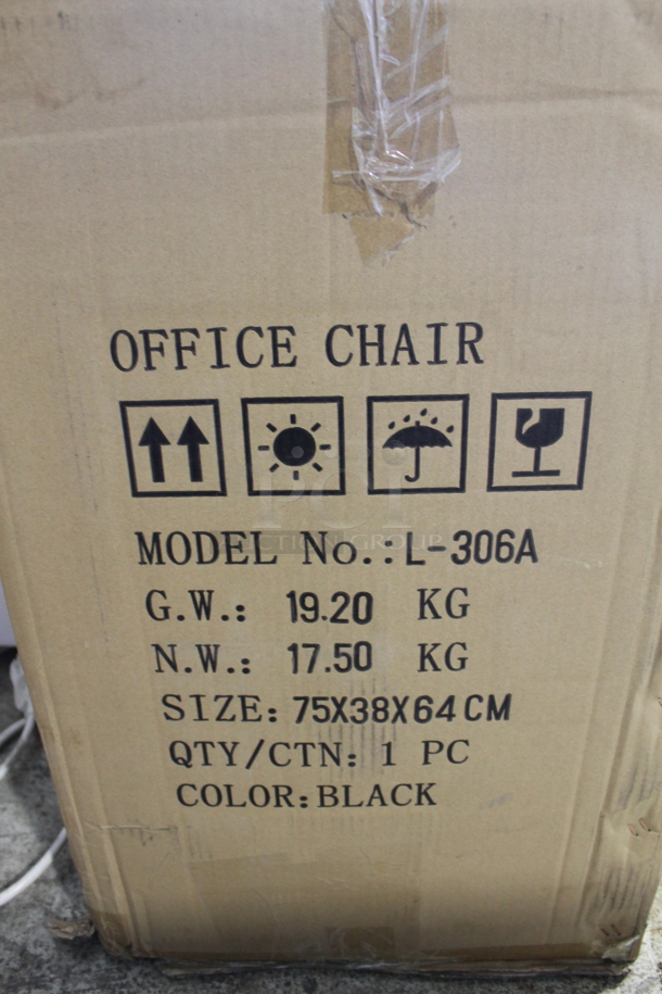 BRAND NEW SCRATCH AND DENT! L-306A Black Office Chair. - Image 2 of 3