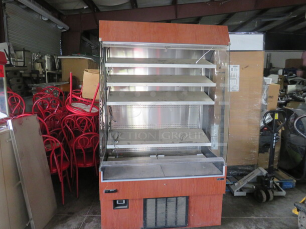 OneR & D Refrigerated Grab And Go Merchandiser With 4 Shelves. Model# TFC-R1. 48X33X80. 1.   - Image 1 of 2