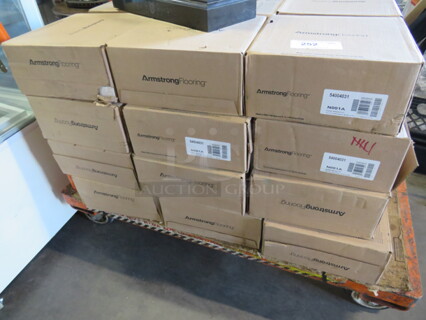 One MEGA Lot Of 24 Boxes Of NEW Tile. ARMSTRONG Flooring, 45 Pieces Per Box. 