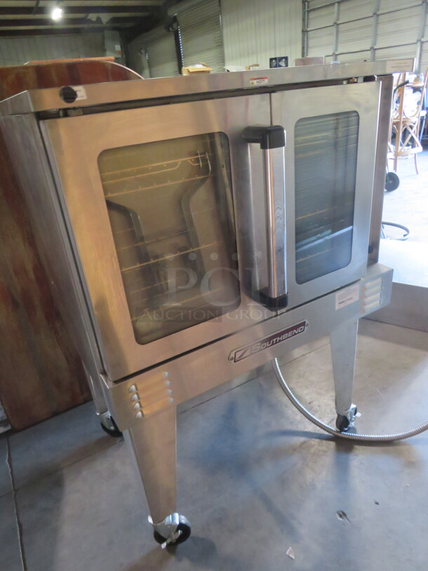 One BEUATIFUL Southbend Platinum Series Convection Oven WIth 4 Racks On Casters. Model# PCE75SSD. 208/240 Volt. 1 Phase. 38X34X55. $4675.00 - Image 2 of 3
