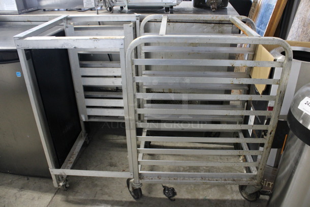 Metal Pan Rack on Commercial Casters. 20.5x43.5x36.5