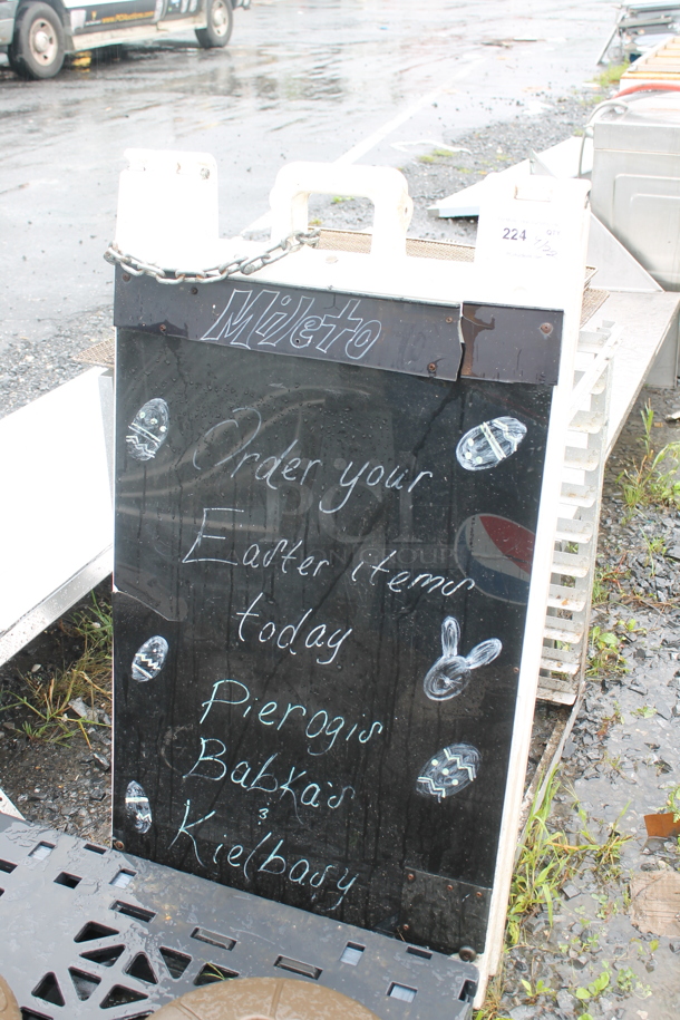 White Poly A Frame Sidewalk Sign. - Image 1 of 2