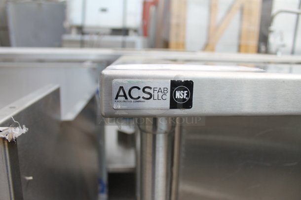 BRAND NEW! Stainless Steel Commercial Table w/ Sink Bay, Faucet, Handles and Under Shelf. Bay 24x20 - Image 2 of 12