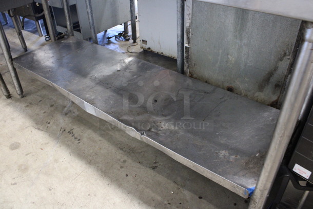 Stainless Steel Commercial Table w/ Back Splash and Under Shelf. 64x22x38 - Image 3 of 4