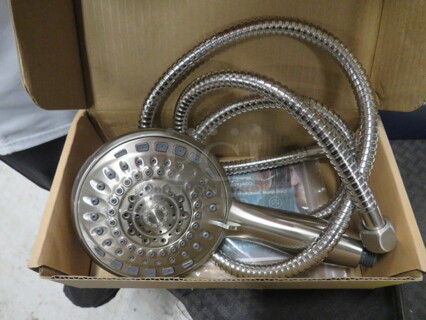 One NEW 5 Inch Handheld Shower Head.