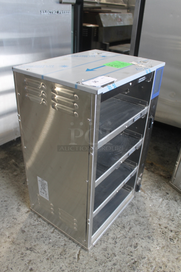 BRAND NEW! 2022 Duke RFHU-42-120H2 Stainless Steel Commercial Countertop 4 Tier Warming Holding Display Case. 120 Volts, 1 Phase. Tested and Working! - Image 2 of 5