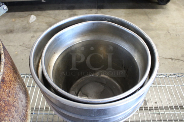 4 Metal Cylindrical Drop In Bins. Includes 11x11x8. 4 Times Your Bid! - Image 3 of 3