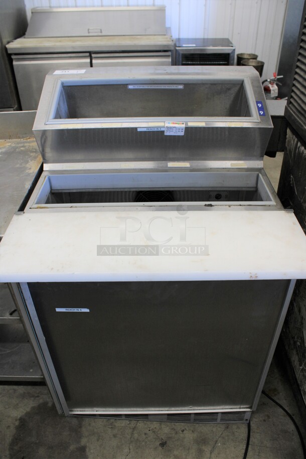 Silver King Model SKF2A Stainless Steel Commercial Prep Table on Commercial Casters. 115 Volts, 1 Phase. 27x32x45. Tested and Working! - Image 1 of 6