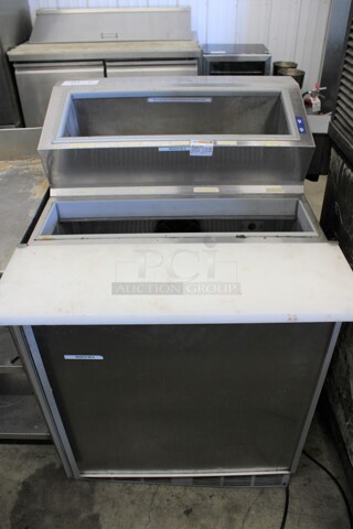 Silver King Model SKF2A Stainless Steel Commercial Prep Table on Commercial Casters. 115 Volts, 1 Phase. 27x32x45. Tested and Working!
