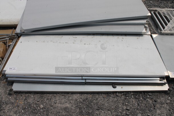 BRAND NEW SCRATCH AND DENT! Steelton 522ETSG3072 Commercial Stainless Steel Disassembled Work Table With Undershelf And Legs. - Image 1 of 6