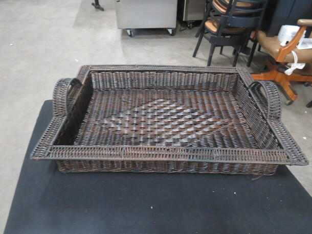 One 21X16X3 Wicker Serving Basket. - Image 1 of 1
