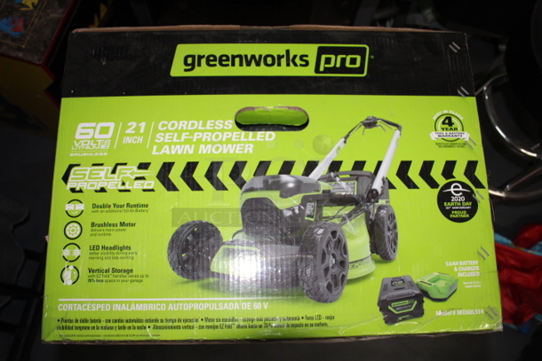 Greenworks Pro Brushless 60V 21" Cordless Self-Propelled Lawn Mower w/ 5.0Ah Battery & Rapid Charger - Image 1 of 1