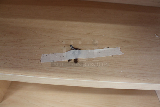 BRAND NEW SCRATCH AND DENT! Wood Pattern Diaper Changing Station w/ Stairs and 2 Doors. - Image 7 of 8