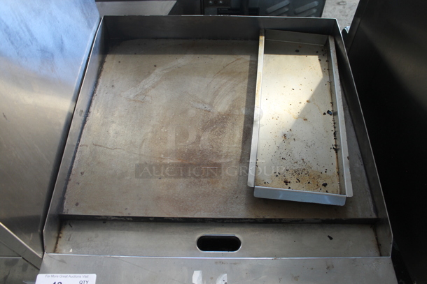 Cook Rite Stainless Steel Commercial Countertop Natural Gas Powered Flat Top Griddle.  - Image 4 of 5