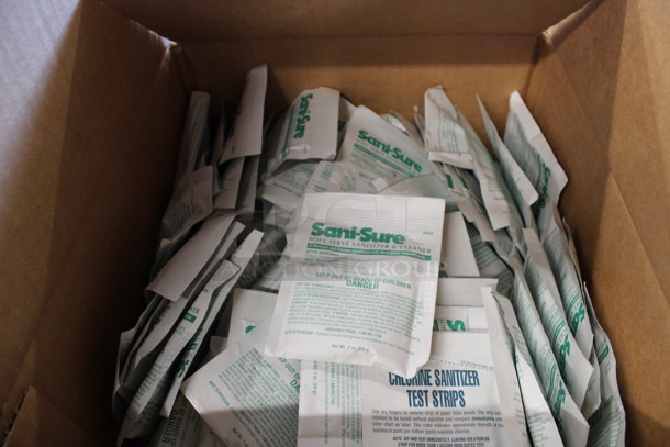 ALL ONE MONEY! Lot of Sani-Sure Soft Serve Sanitizer and Cleaner Packets!