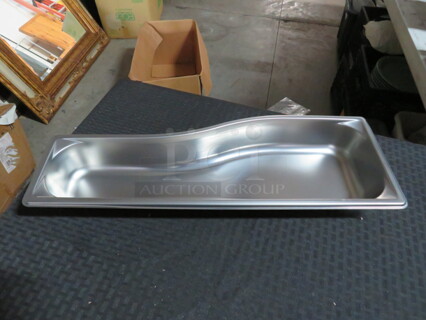 One NEW Vollrath 3.75 Quart Full  Size Long 2.5 Inch Deep Super Shape Stainless Steel Wild Food Pan. #3100020. $44.00