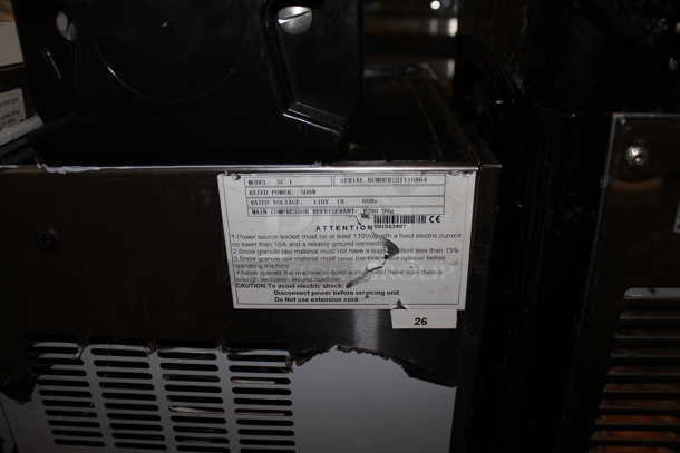 Vevor SC 1 Stainless Steel Commercial Countertop Single Hopper Slushie Machine. Missing Hopper. 110 Volts, 1 Phase. Tested and Working! - Image 4 of 4