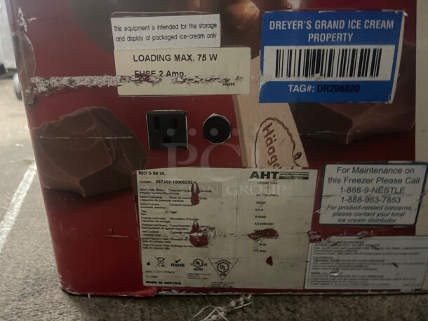 Fully Working! RIO S-68 RIO Curved Clear Lid Commercial Ice Cream Freezer NSF 115 Volt Tested and Working!  - Image 6 of 6