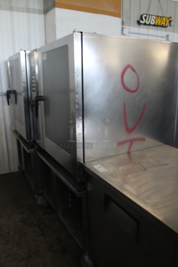 Rational Stainless Steel Commercial Natural Gas Powered Combitherm SelfCooking Center Convection Oven w/ Double Pan Rack Stand on Commercial Casters. - Image 2 of 6