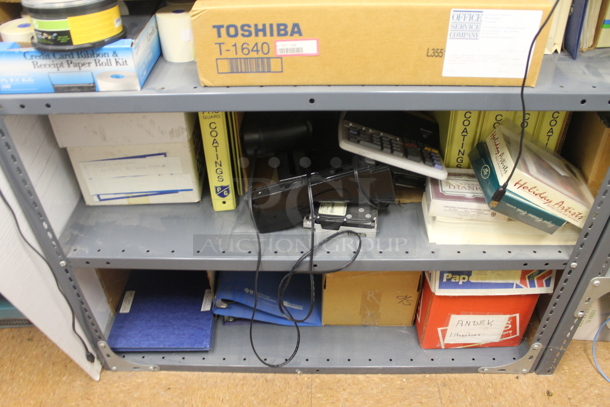 ALL ONE MONEY! ROOM LOT of Various Items Including Tables, Metal Shelving, Office Chair and Computer. BUYER MUST REMOVE. - Image 8 of 12