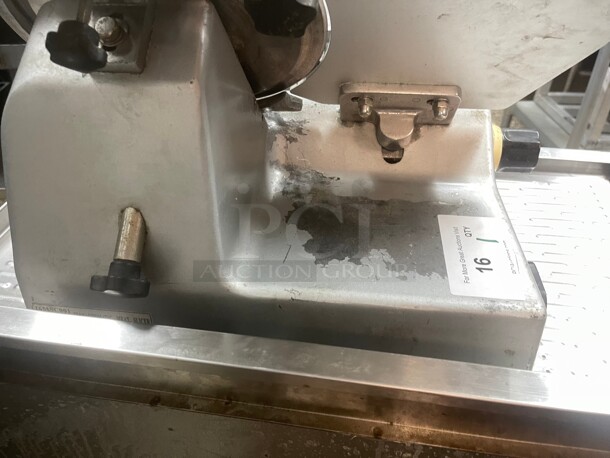 Working! 12 inch Commercial Meat Slicer With Knife Sharpener Stainless Steel Blade Deli Food Cheese Electric Slicer Veggies Cutter Restaurant Semiautomatic 115 Volt NSF Tested and Working! - Image 5 of 6