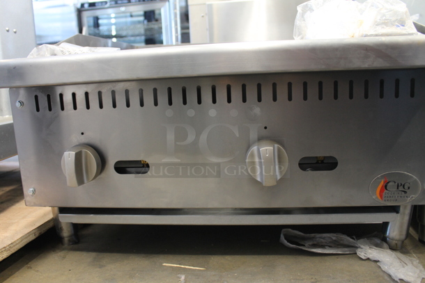 Cooking Performance Group CPG CB-24 Stainless Steel Commercial Countertop Natural Gas Powered Charbroiler Grill. 70,000 BTU. - Image 8 of 11