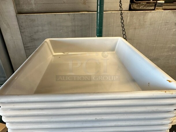 ALL ONE MONEY! Lot of 11 White Poly Plates. - Image 3 of 3