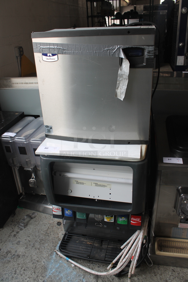 2011 Manitowoc IY0524A-161X Stainless Steel Commercial Ice Machine on Stainless Steel Commercial Countertop 6 Flavor Carbonated Beverage Machine. 115 Volts, 1 Phase. - Image 1 of 12