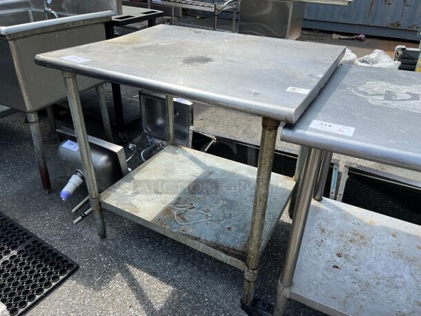 Stainless Steel Table w/ Under Shelf. 36x30x35.5 - Image 2 of 3