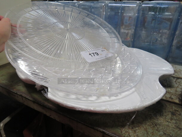 One Lot Of 3 Assorted Serving Platters.