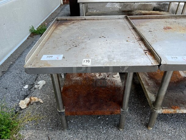 Stainless Steel Equipment Stand w/ Under Shelf. 24x30x25.5 - Image 1 of 4