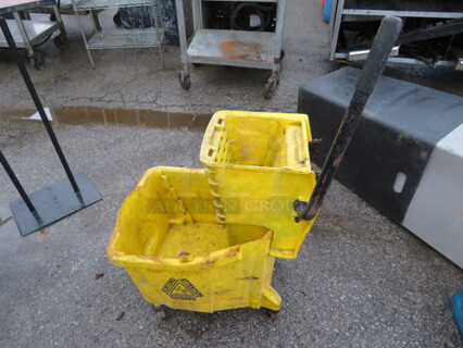One Rubbermaid Mop Bucket And Wringer.