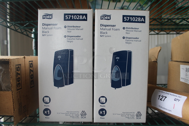 2 BRAND NEW IN BOX! Tork 571028A Wall Mount Foam Soap Dispensers. 2 Times Your Bid! - Image 1 of 3
