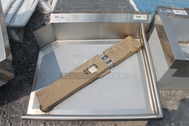 BRAND NEW SCRATCH AND DENT! Regency 600CDT36R Commercial Stainless Steel Clean Dish Table With Right Drainboard And Galvanized Legs - Image 1 of 5